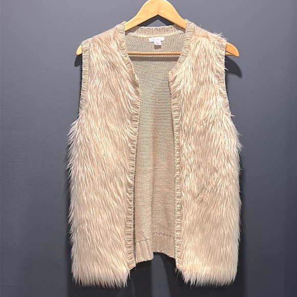 Xhilaration Jackets & Blazers - Faux Fur Knit Vest